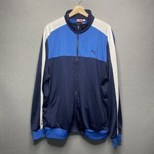 Vintage Y2K Puma SportLifestyle Full-Zip Track Jacket XXL Blue/White/Navy